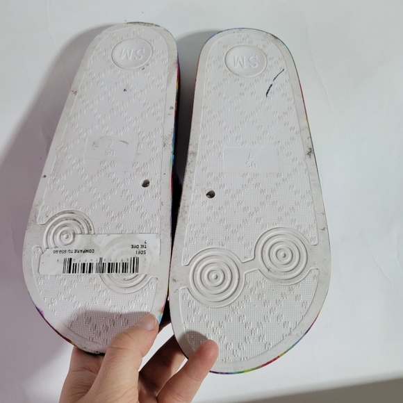 Steve Madden sofi rainbow tie-dye slide sandals nwt 7 - Picture 2 of 2